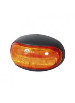 Amber LED Oval Side Marker Lamp - 12/24V