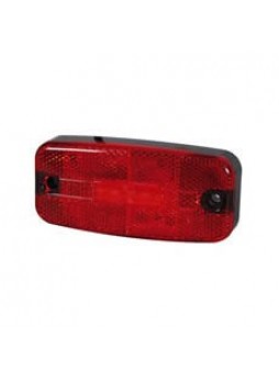 Red LED Rectangular Rear Marker Lamp - 12/24V
