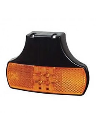 Amber LED Side Marker Lamp with Bracket, Superseal Plug and Leads - 12/24V
