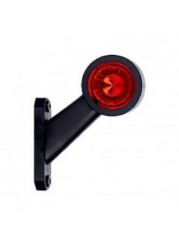 RH Red/White LED Short Oblique Outline Marker Lamp - 12/24V