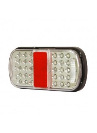 4 Function LED Small Rear Combination Lamp - Stop/Tail/Direction Indicator/Relfex Reflector - 12/24V