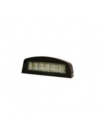 Black Plastic LED Number Plate Lamp - 12/24V
