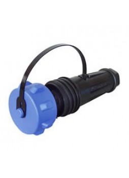 2 Pin Heavy Duty Waterproof In-Line Plastic Socket - 32A