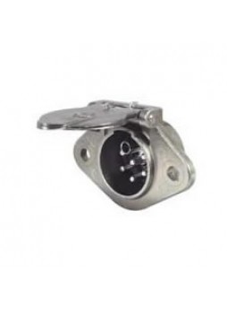24V 7 Pin Metal Trailer Clang Plug - ISO 3731(24S)