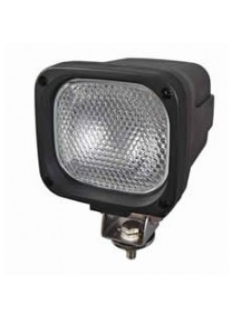 Square Work Lamp - Black, 12/24V 35W Xenon Bulb, IP65