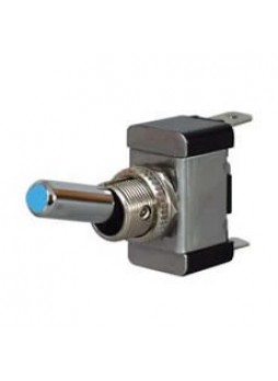 Blue LED On/Off Toggle Switch with Metal Lever- 12/24V