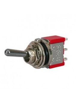 Change Over or On/Off Miniature Toggle Switch with Metal Lever - 5A at 28V