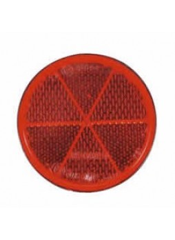 Red 80mm Round Self-Adhesive Reflector