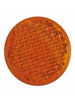 Amber 55mm Round Self-Adhesive Reflector