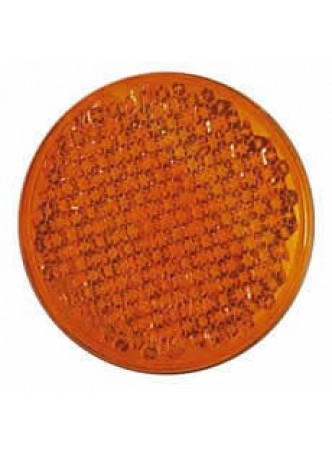 Amber 55mm Round Self-Adhesive Reflector