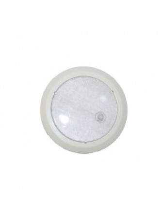 White LED Roof Lamp with PIR - 12/24V