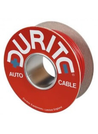 White/Red Single-Core Thin-Wall PVC Auto Cable - 1mm² x 100m